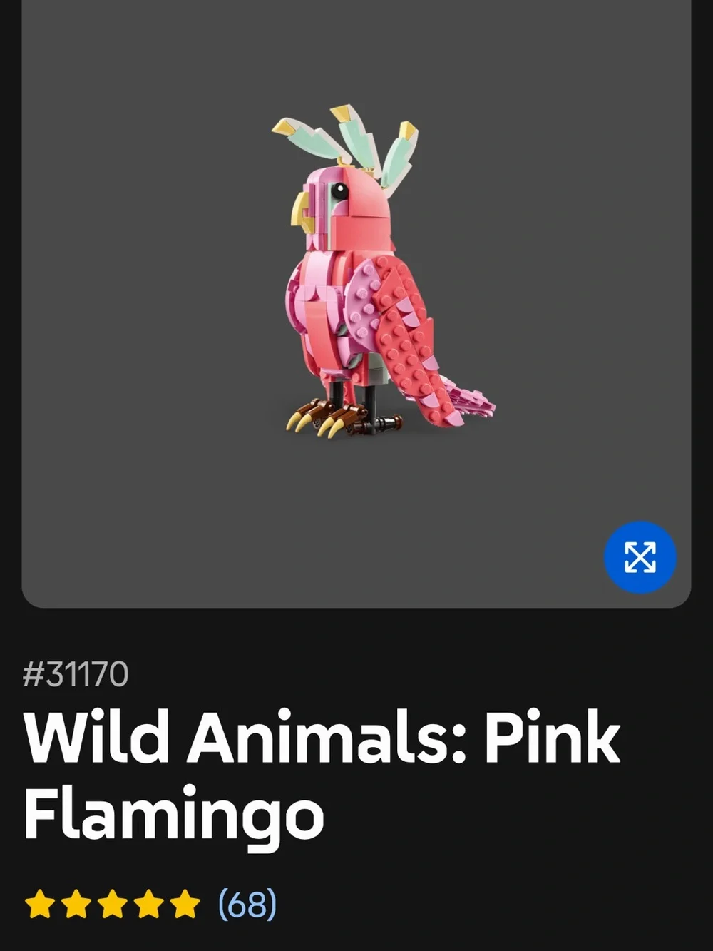 Lego Creator 3-in-1 Wild Animals: Pink Flamingo #31170